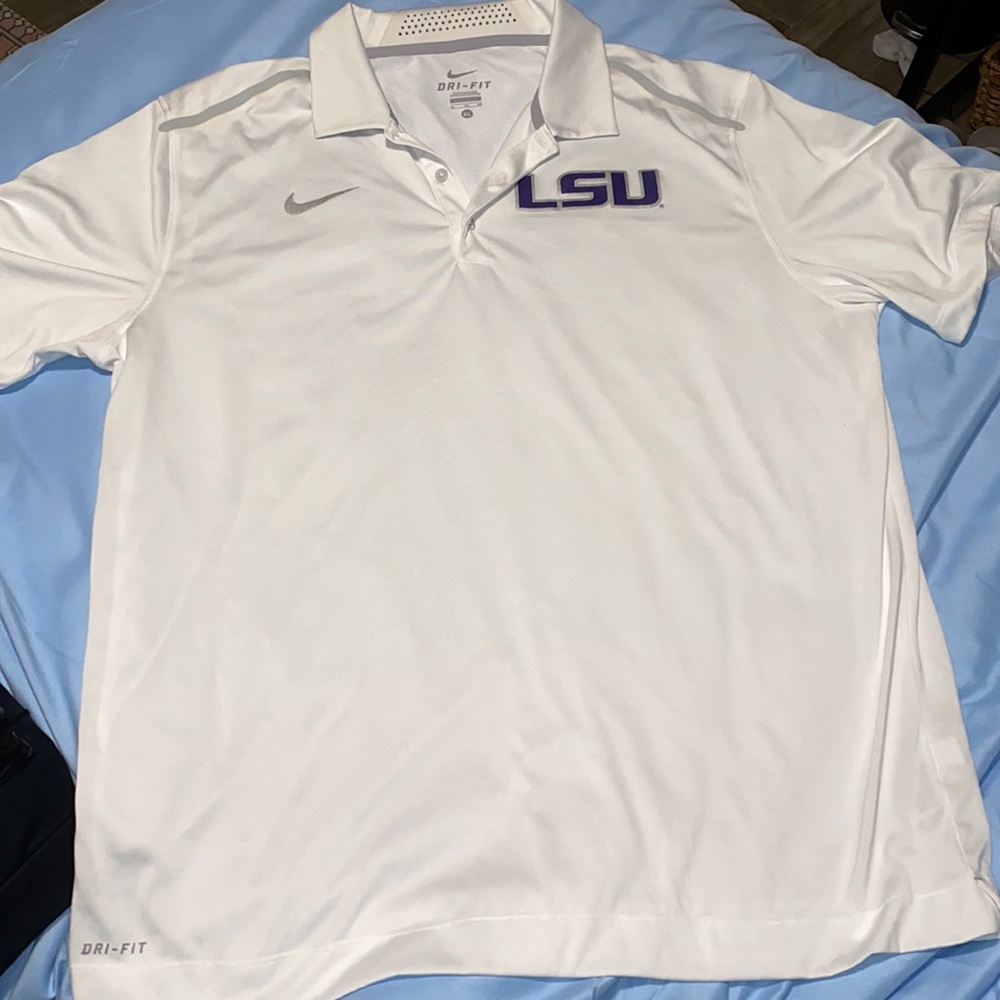 Nike LSU dri-fit polo